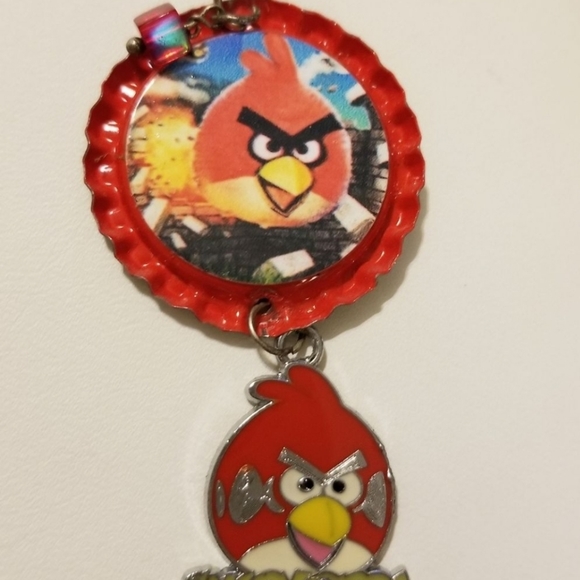 Beaded Angry bird bag charm- set of 2 - Picture 4 of 4